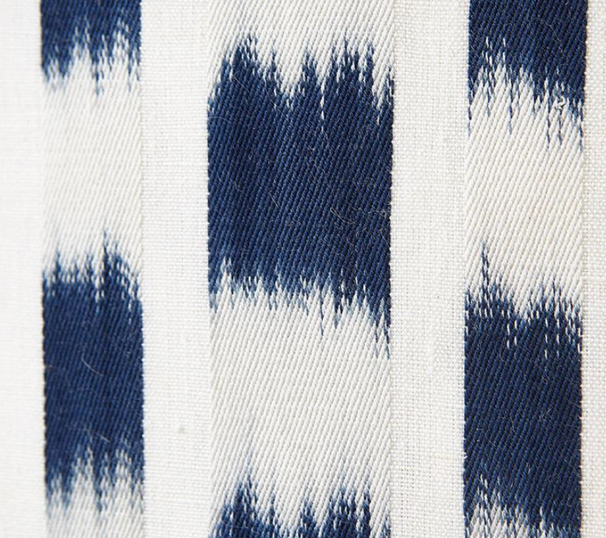 Izmir Stripe Pillow Cover in Indigo Blue, Schumacher Textiles