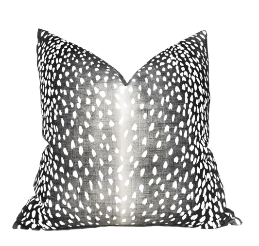 Antelope Pillow Cover in Charcoal