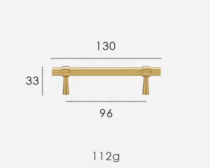 Brushed Brass Cabinet Pulls - Modern Solid Brass Handles  – Sleek & Durable Drawer Handles