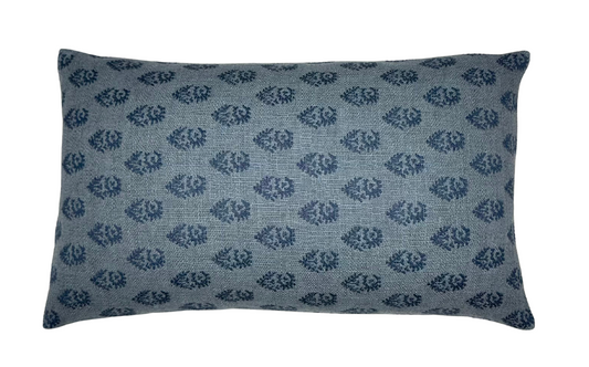 Rajmata Pillow Cover in Blue, Indoor/Outdoor Pillows, Peter Dunham Textiles