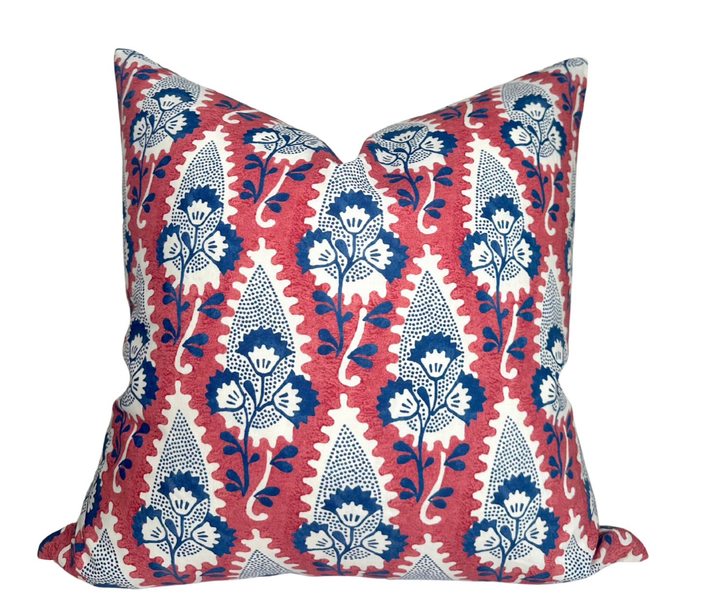 Cornwall Floral Pillow Cover in Red