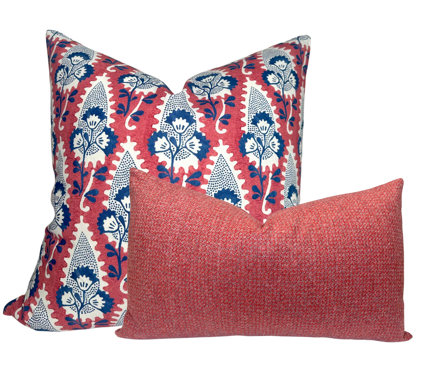 Cornwall Floral Pillow Cover in Red
