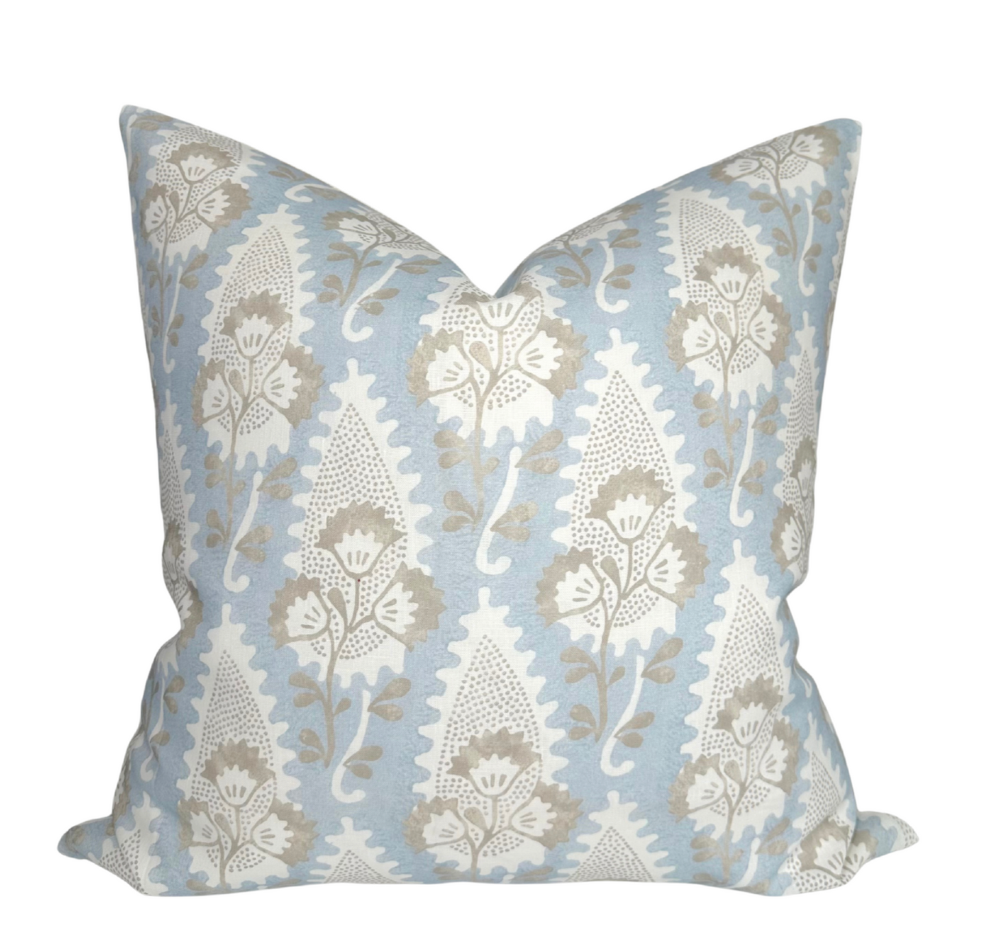 Cornwall Floral Pillow Cover in Sky Blue