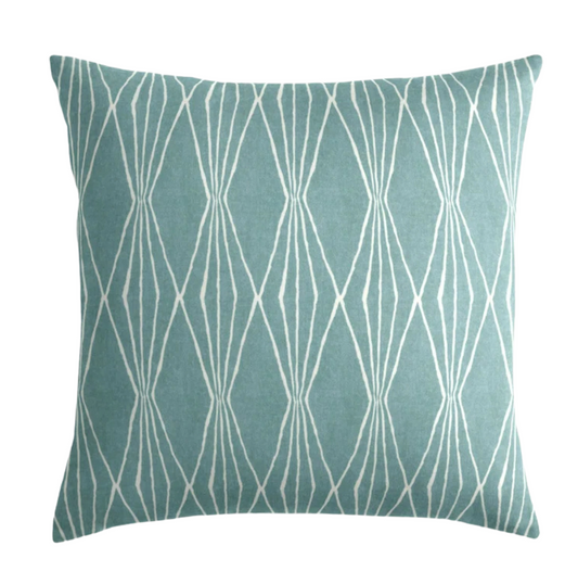 Handcut Shapes Pillow Cover in Rain Blue
