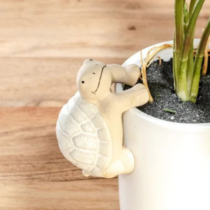 Beige Turtle Ceramic Pot Hanger