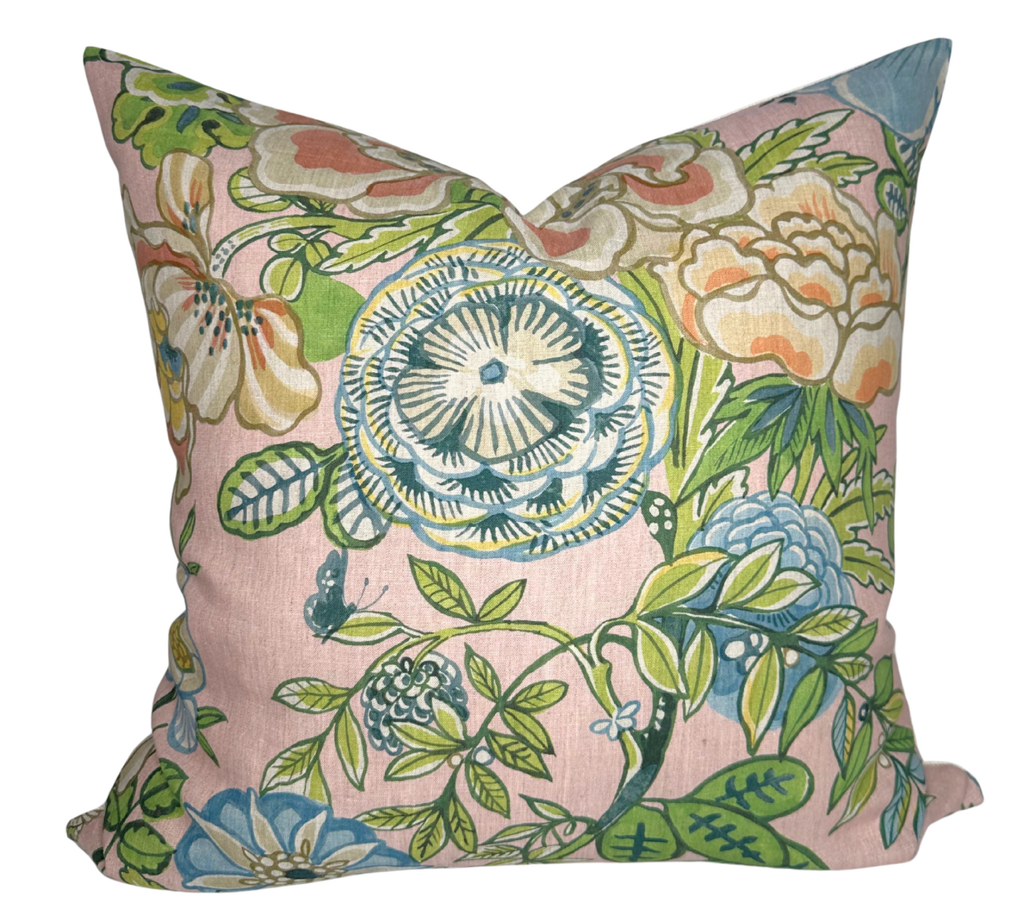 Peony Garden Floral Pillow Cover in Blush
