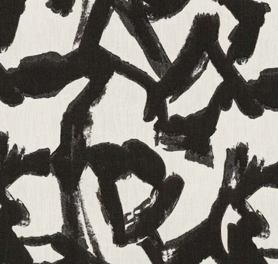 Brushstrokes Pillow Cover in Ebony, Indoor Outdoor Pillows