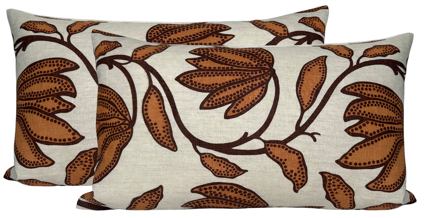 Desert Floral Pillow Cover in Ochre