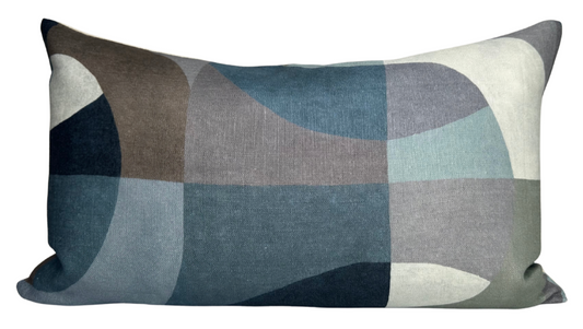 Colonnade Pillow Cover in Blue, Kelly Wearstler Textiles