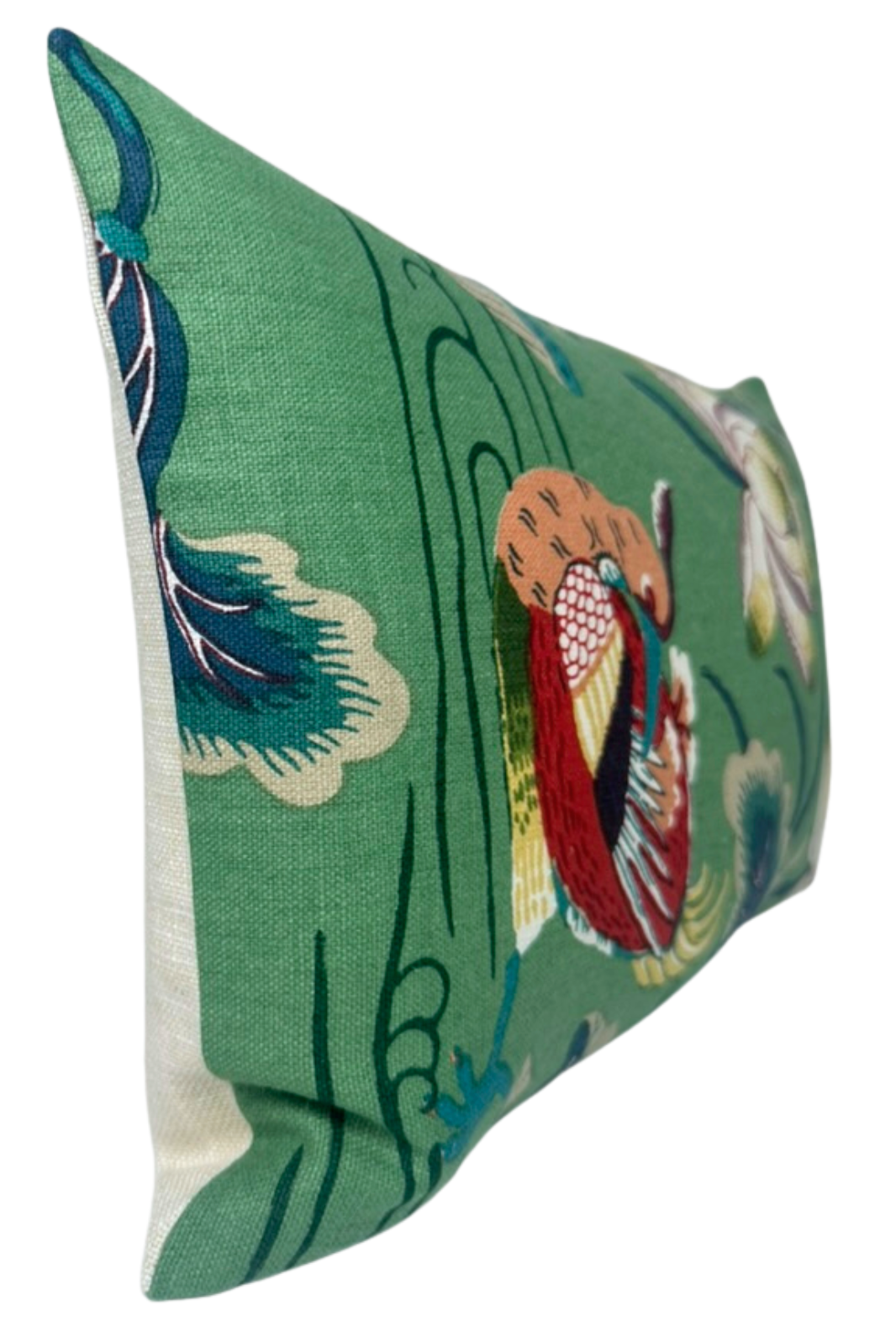 Lotus Garden Pillow Cover in Jade, F. Schumacher Textiles
