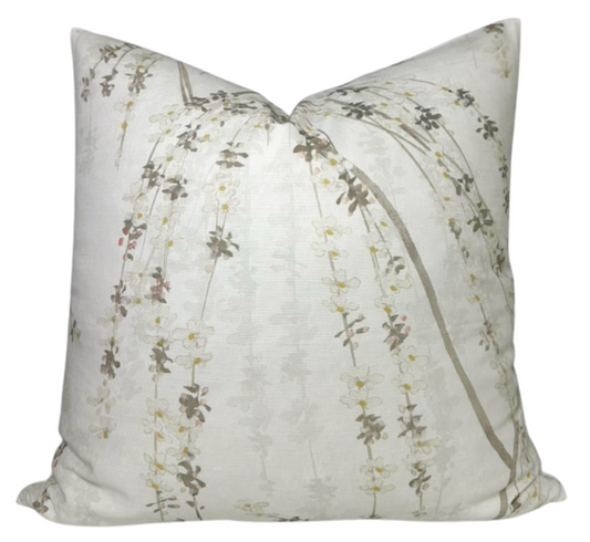 Weeping Blossom Pillow Cover in Beige