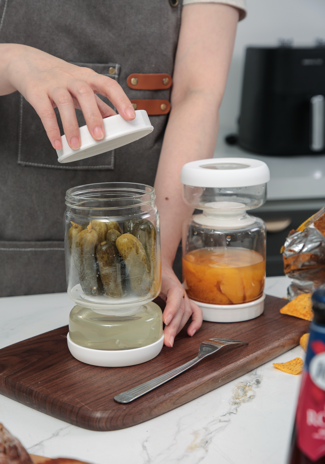 Glass Flip-Over Pickle Jar