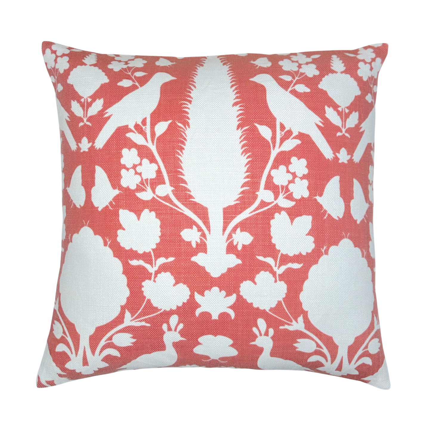 Chenonceau Pillow Cover in Coral, Schumacher Textiles