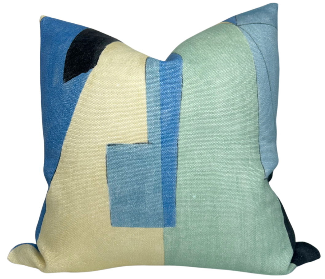 District Pillow Cover in Cobalt, Kelly Wearstler Textiles