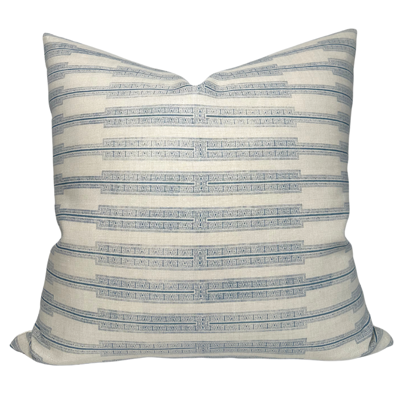 Indro Pillow Cover in Lake on Natural, Susan Connor Textiles