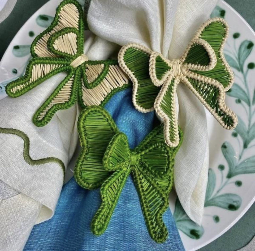 Bow Tie Handwoven Iraca Napkin Ring