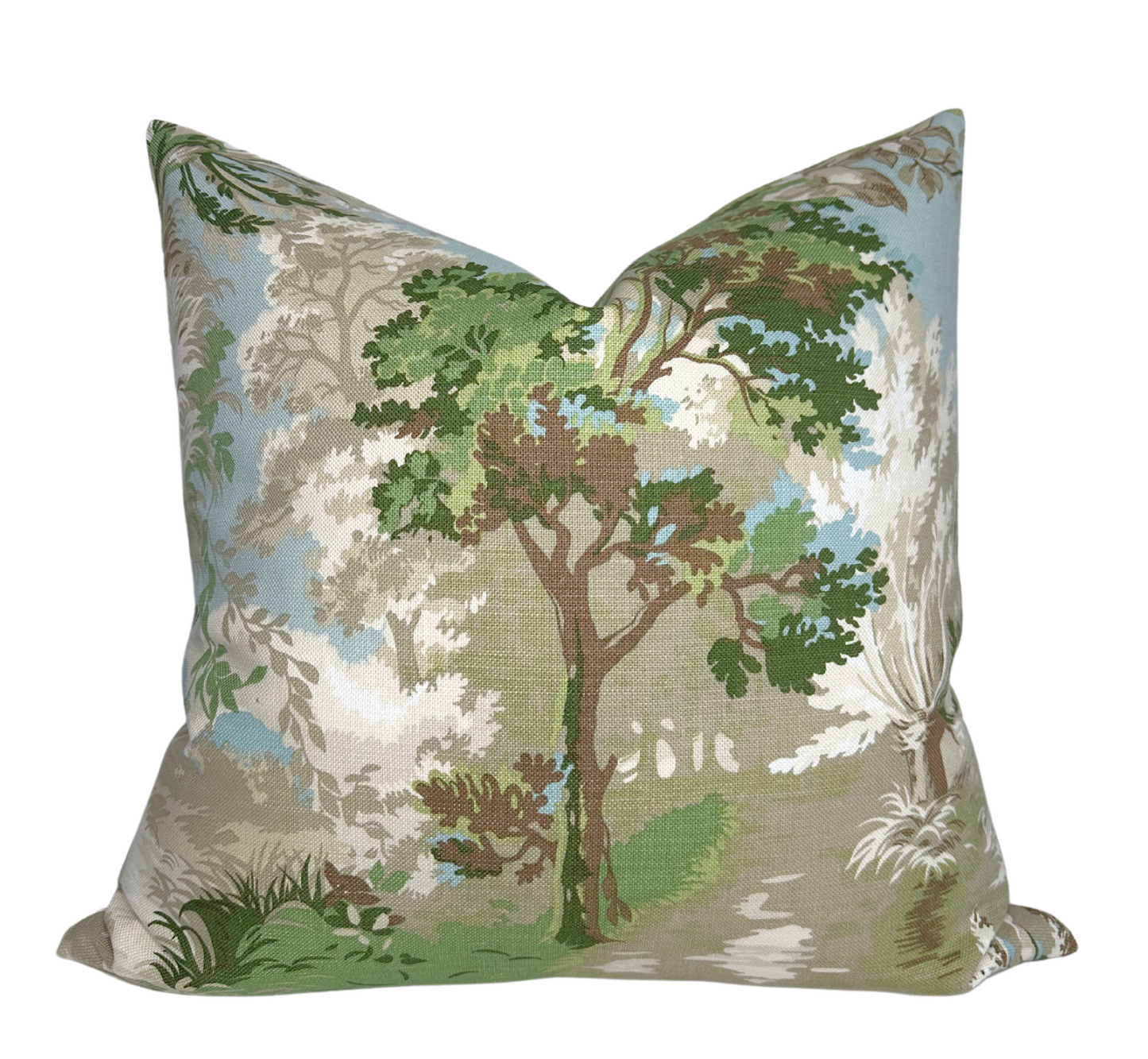 Lincoln Toile Pillow Cover in Green