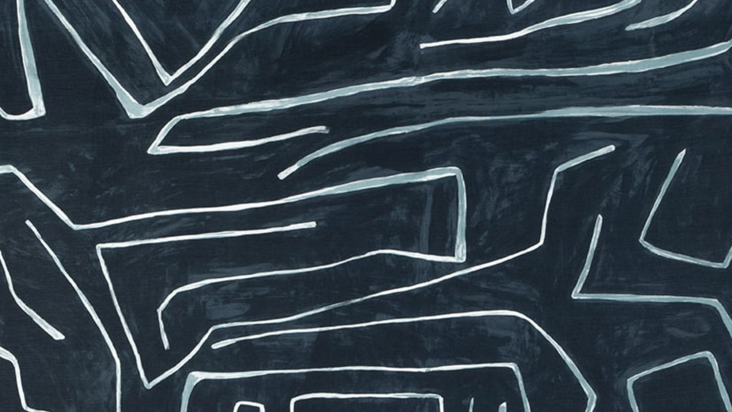 Kelly Wearstler Graffito Pillow Cover in Navy