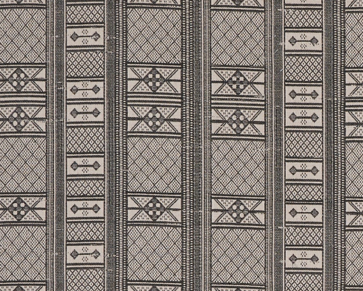 Masai Pillow Cover in Charcoal on Natural, Peter Dunham Textiles
