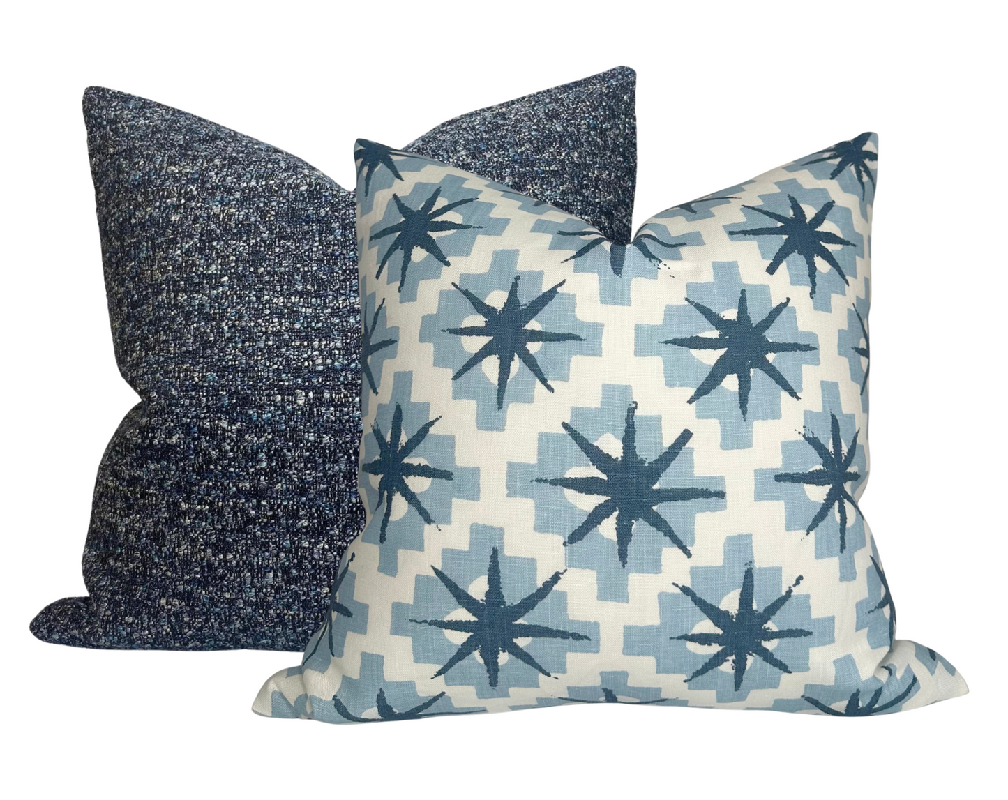 Starburst Pillow Cover in North Blue/Blue, Peter Dunham Textiles