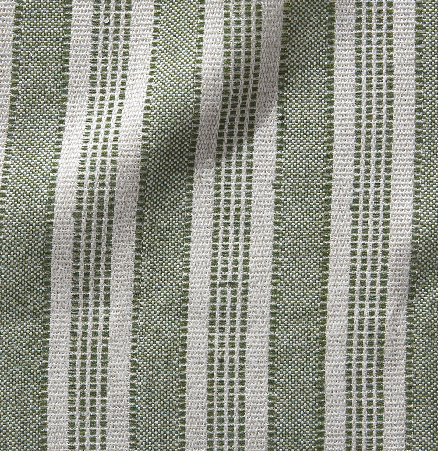 Amida Pillow Cover in Green on Natural, Peter Dunham Textiles