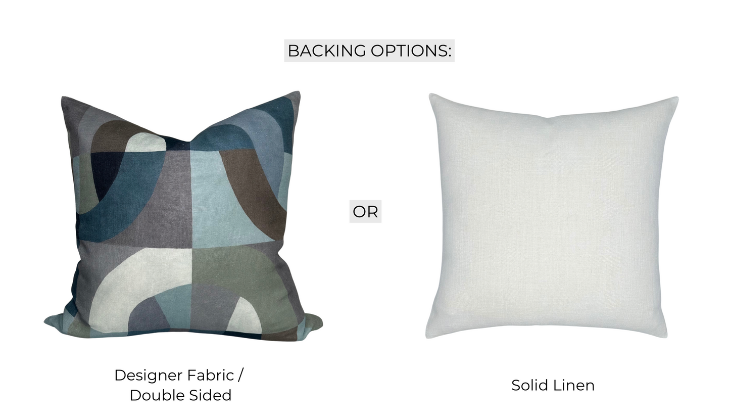 Colonnade Pillow Cover in Indigo, Kelly Wearstler Textiles