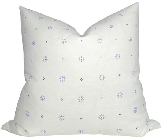 SUNA Floral Pillow Cover in Lilac, Schumacher Textiles