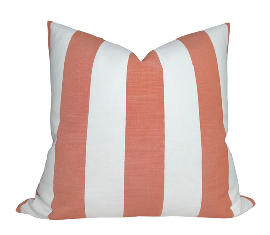 Go To Stripe Pillow Cover in Melon, Perennials Textiles