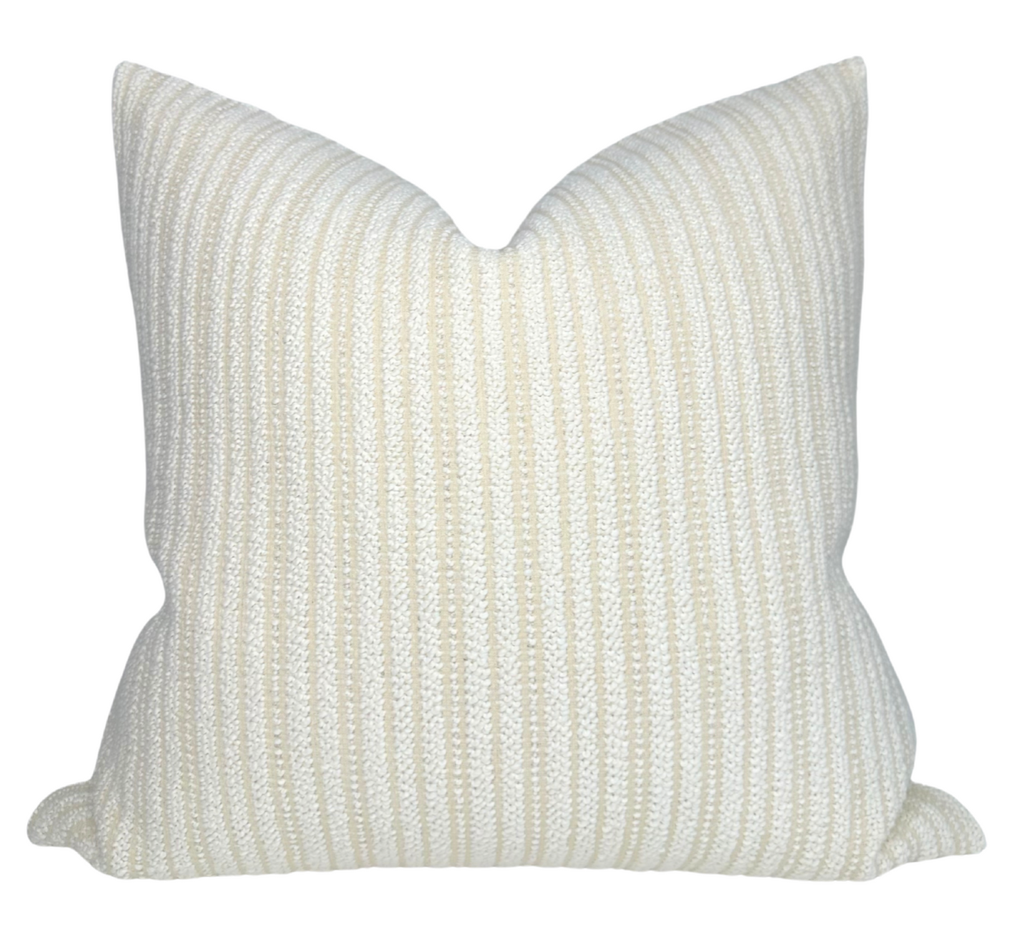 Divide Woven Pillow Cover in Ecru, Christopher Farr Textiles