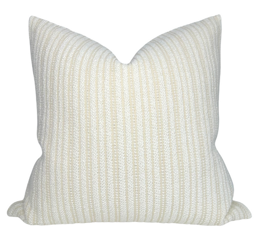 Divide Woven Pillow Cover in Ecru, Christopher Farr Textiles