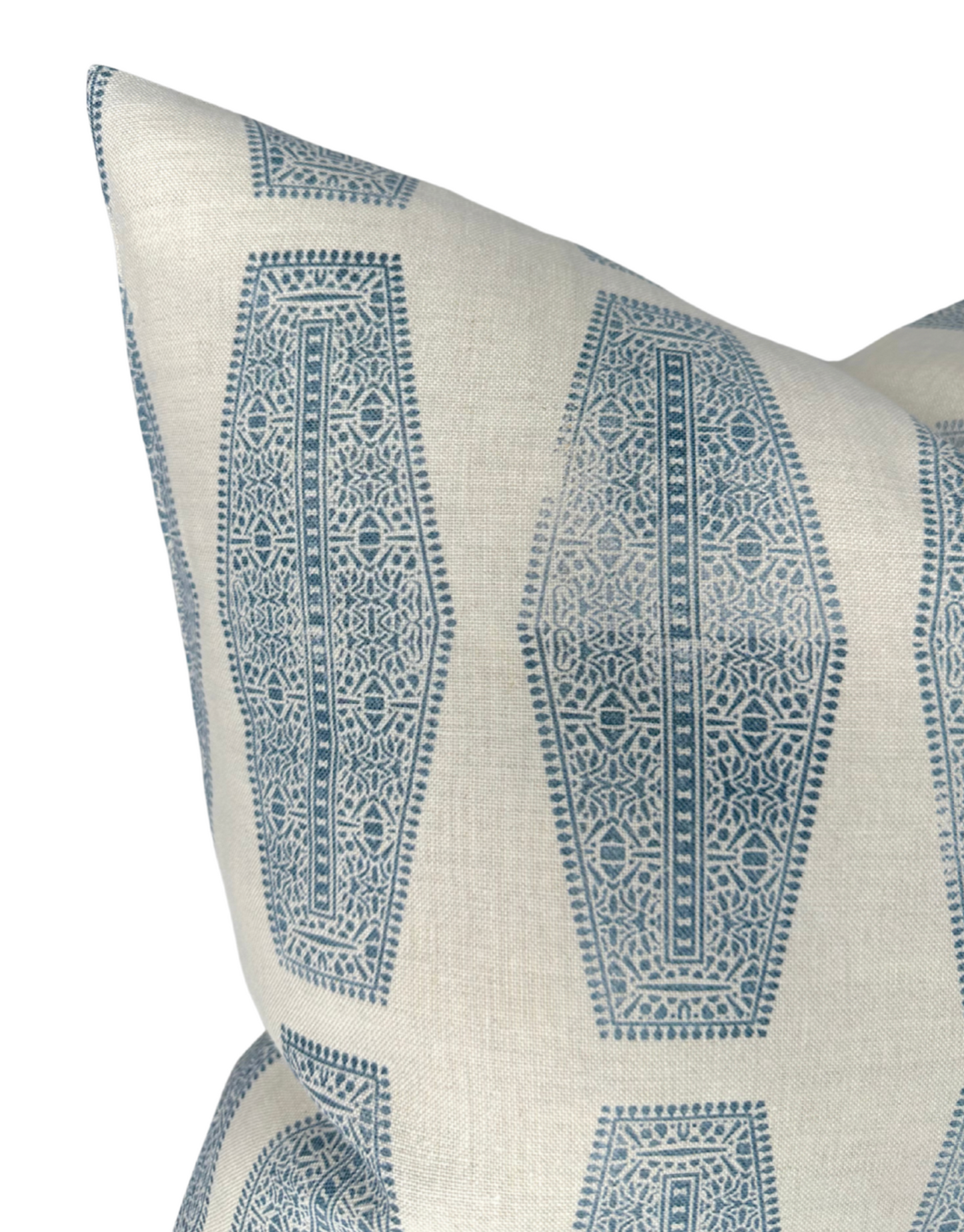 Inlay Pillow Cover in Lake Blue, Susan Connor Textiles