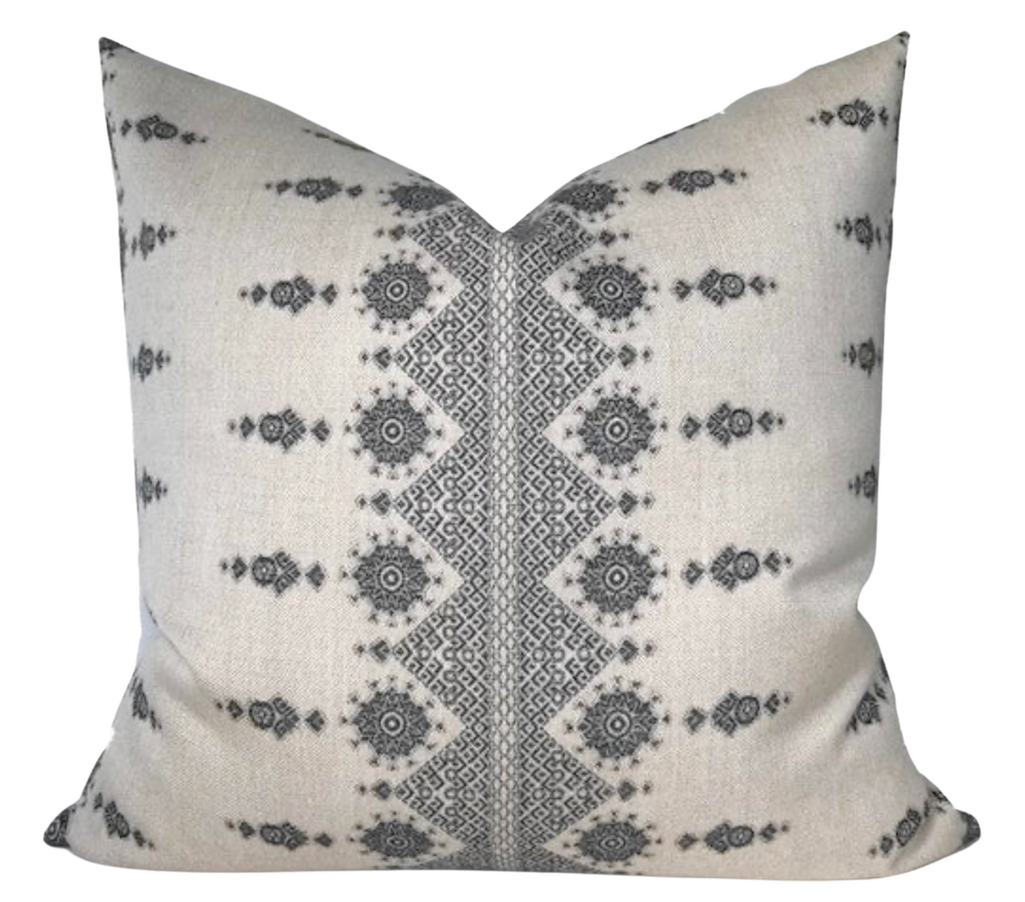 Carmania Pillow Cover in Charcoal, Indoor Outdoor Pillows, Peter Dunham Textiles