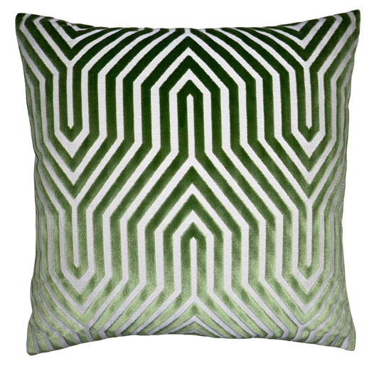 Vanderbilt Pillow Cover in Lettuce Green, Schumacher Textiles