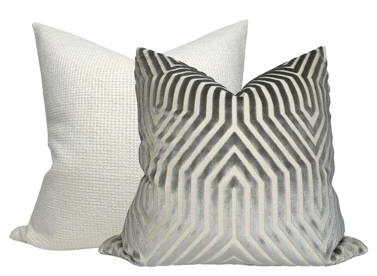Vanderbilt Pillow Cover in Dove Grey, Schumacher Textiles