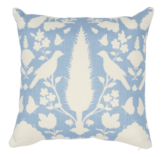 Chenonceau Pillow Cover in Sky, Schumacher Textiles