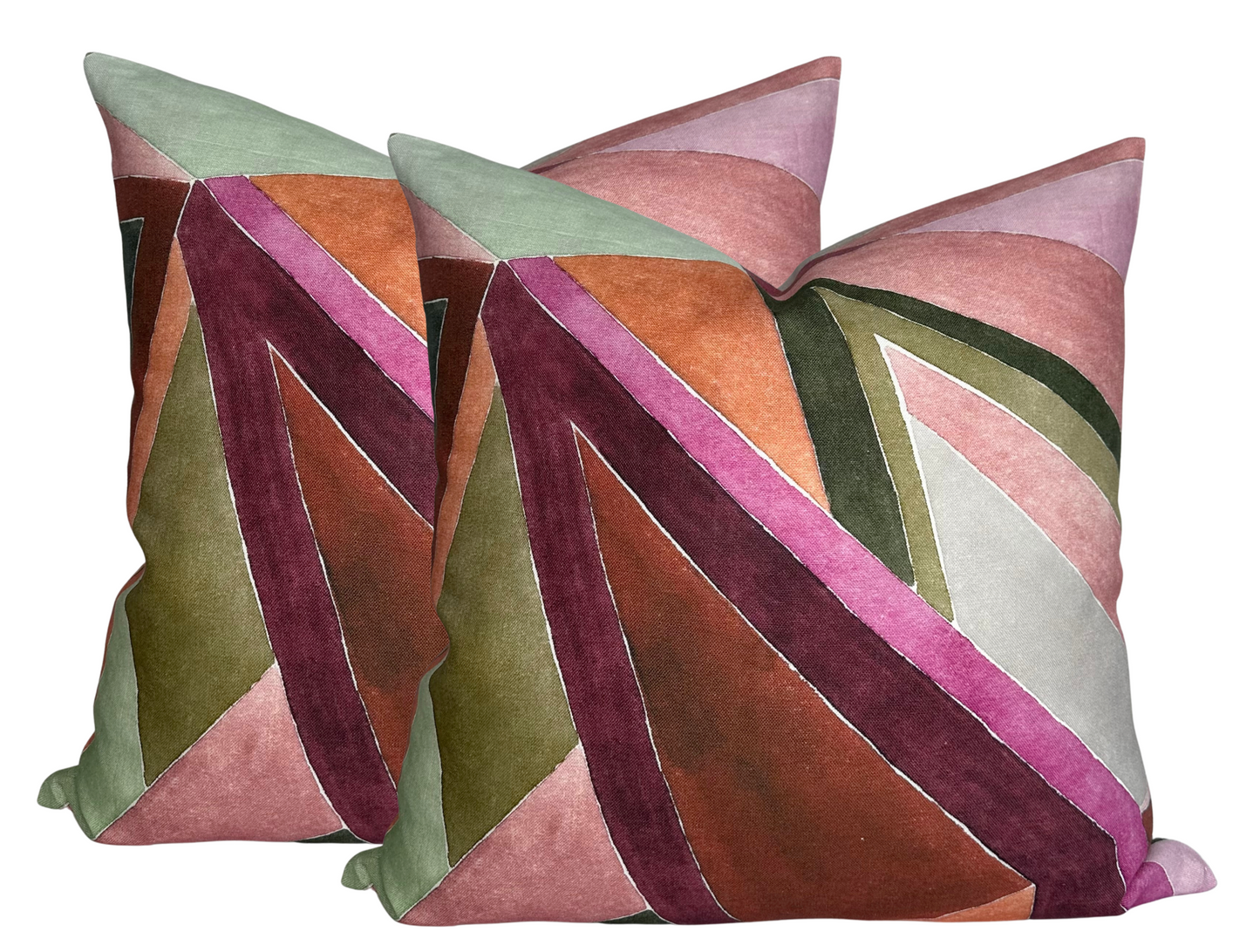 Roulade Pillow Cover in Rose