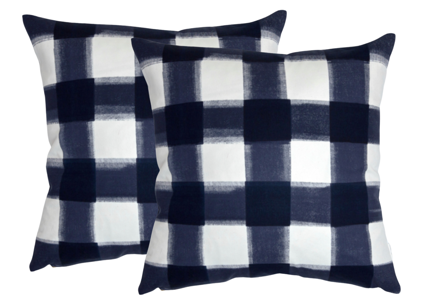 Indigo Buffalo Check Pillow Cover, Caitlin Wilson Textiles
