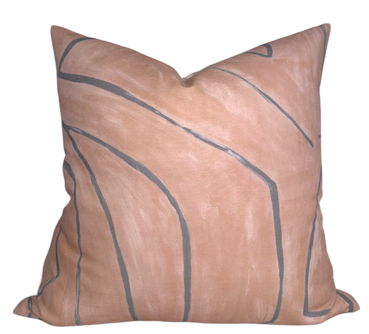 Graffito Pillow Cover in Rosa, Kelly Wearstler Textiles
