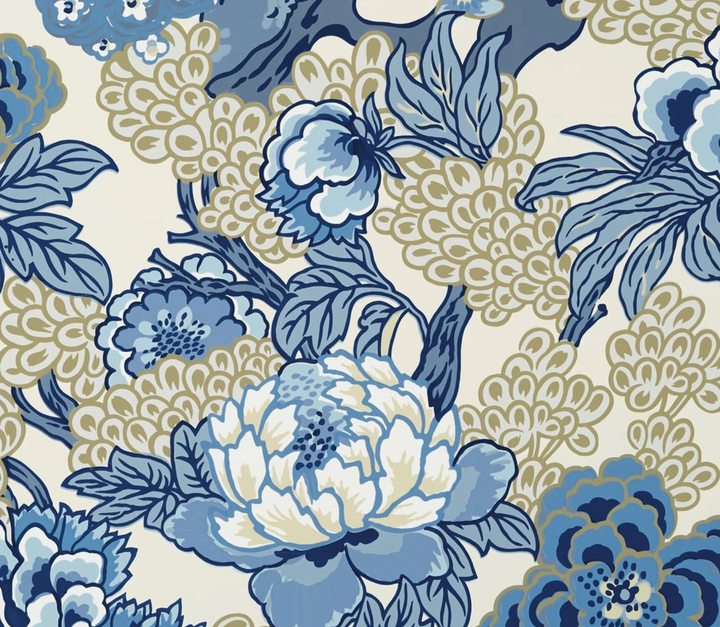 Honshu Pillow Cover in Blue and Beige