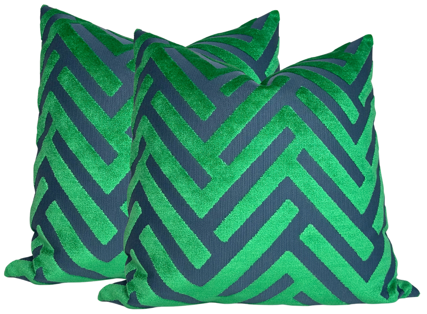 Emerald Green Cut Velvet Pillow Cover