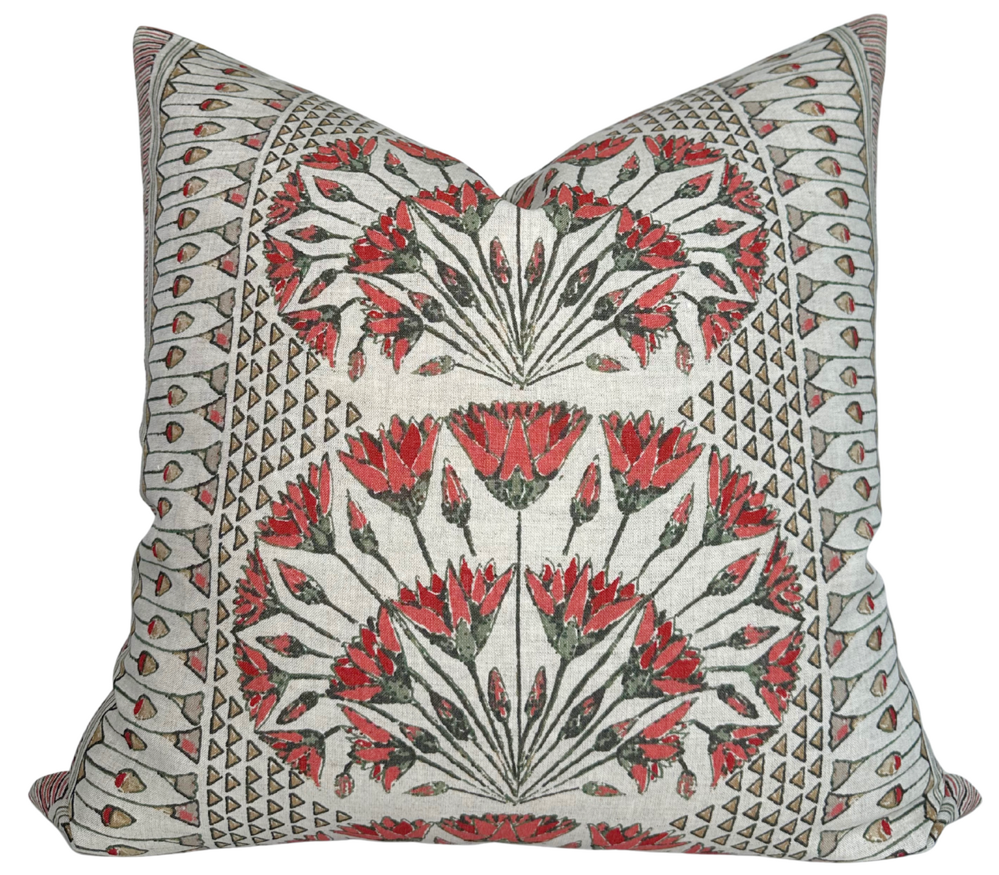 Cairo Pillow Cover in Coral
