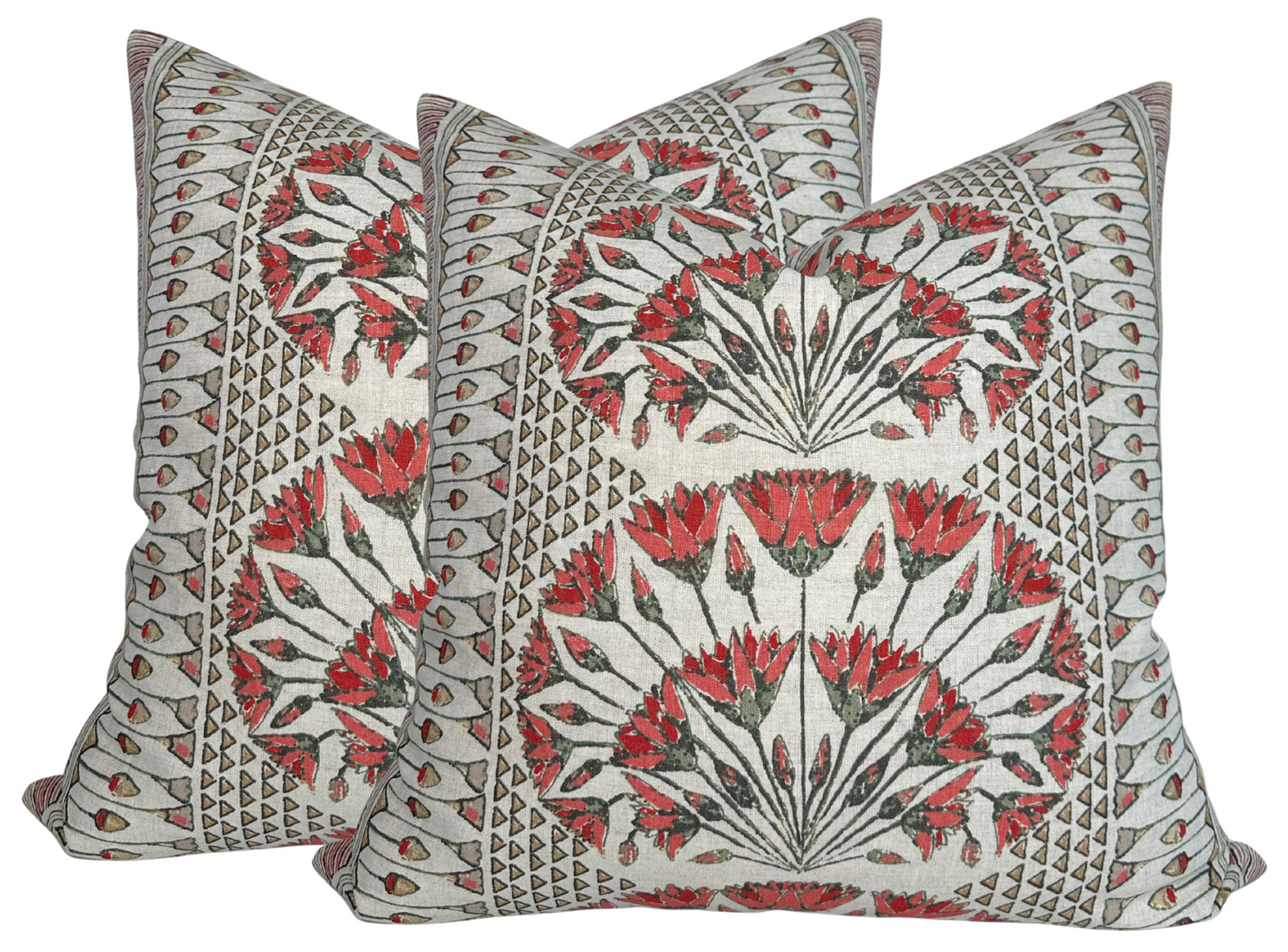 Cairo Pillow Cover in Coral