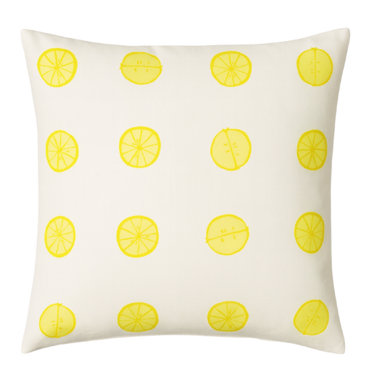 Lemonade Pillow Cover in Yellow, F. Schumacher Textiles