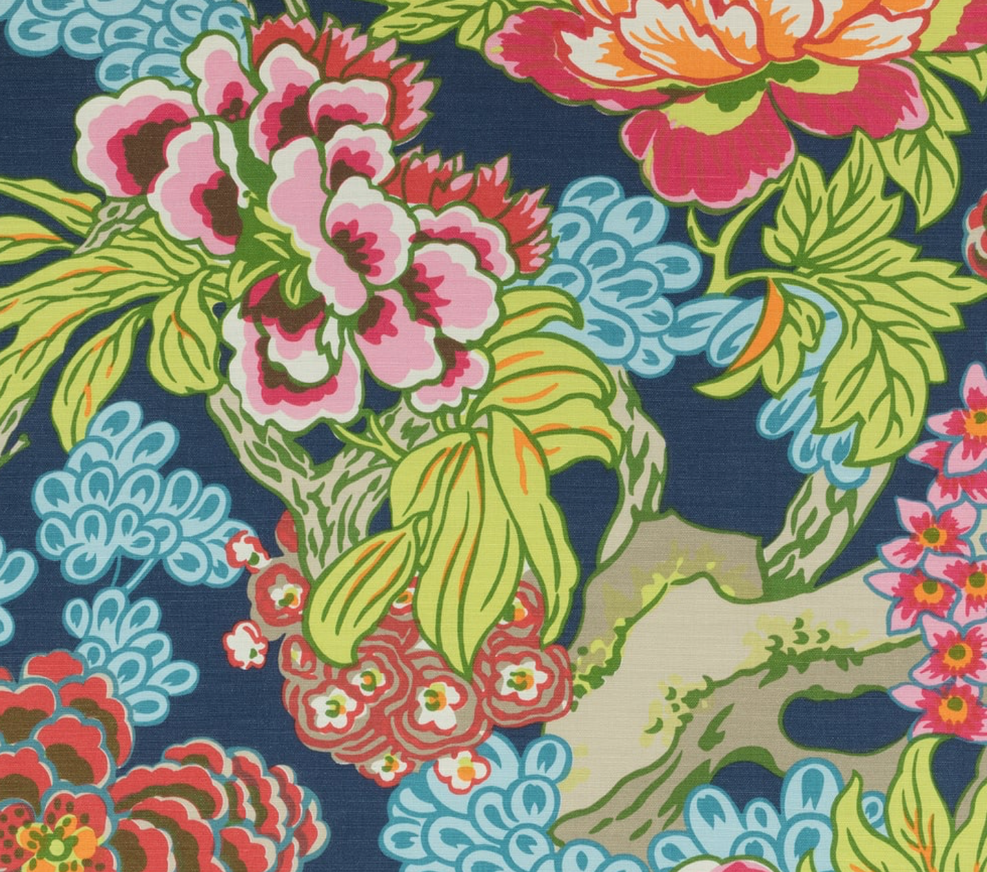 Honshu Pillow Cover in Navy, Thibaut Textiles