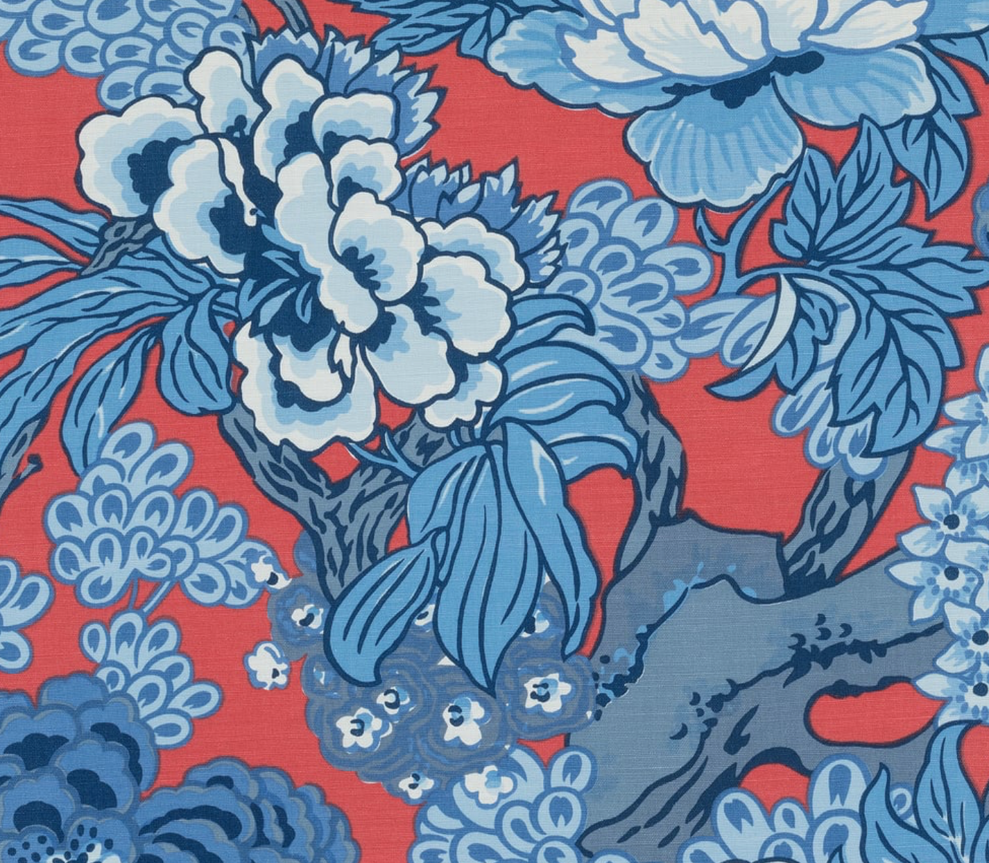 Honshu Pillow Cover in Red and Blue