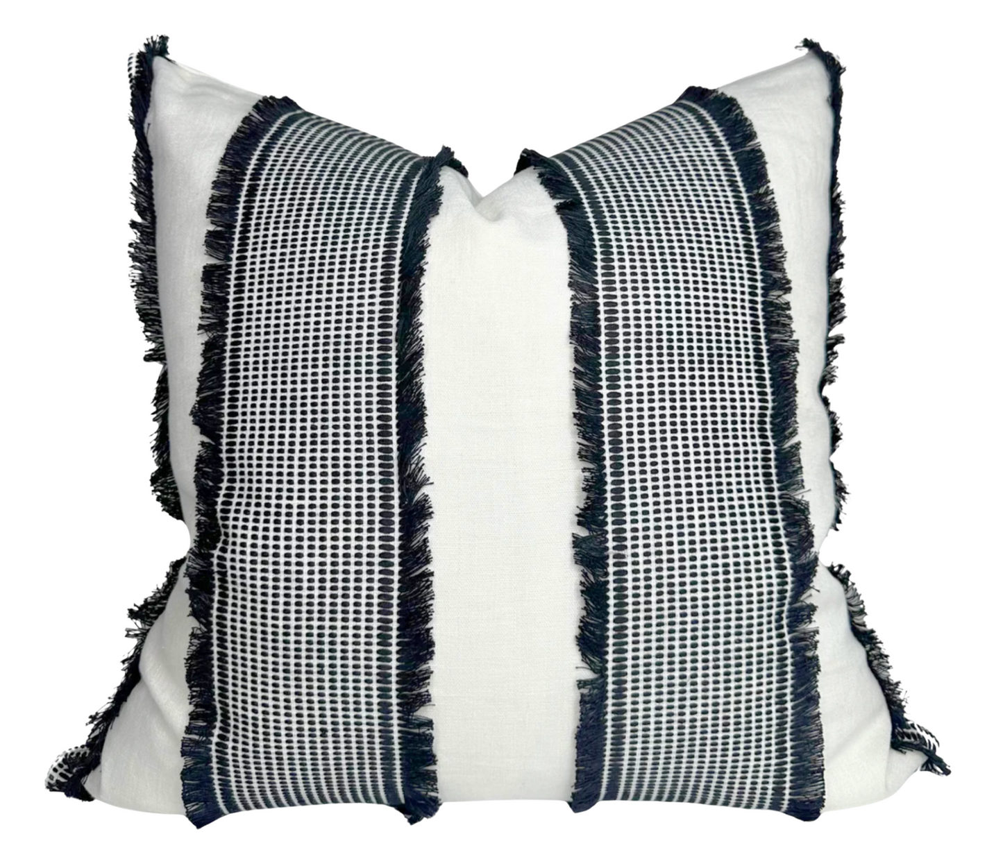 Tulum Casement Embroidered Pillow Cover in Ivory, Schumacher Textiles