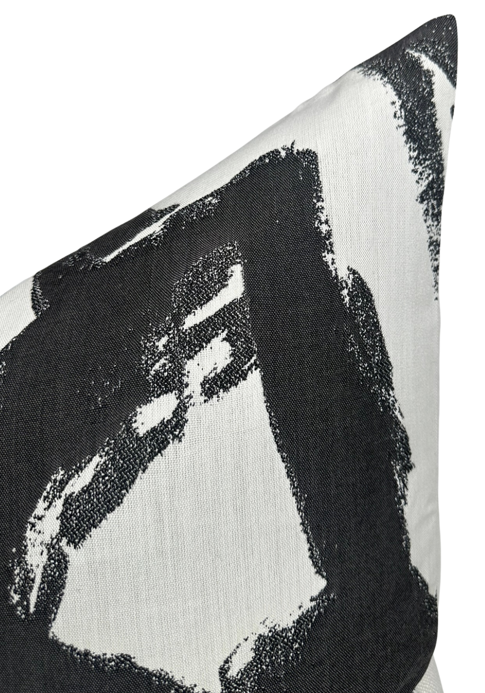 Brushstrokes Pillow Cover in Ebony, Indoor Outdoor Pillows