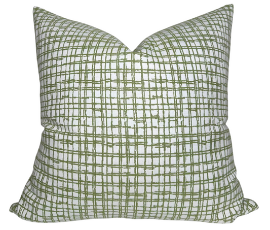 Arcadia Woven Pillow Cover in Sage, Indoor Outdoor Pillow