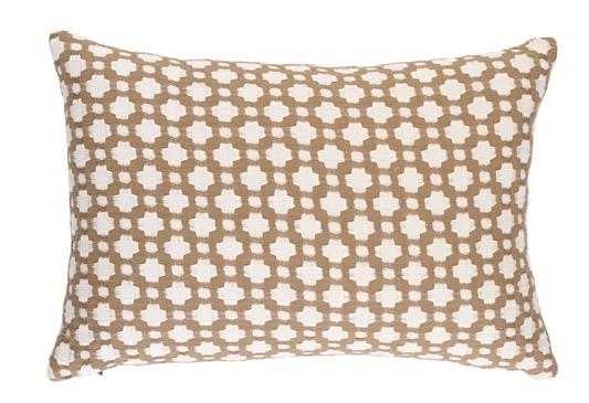 Betwixt Pillow Cover in Biscuit, Schumacher Textiles