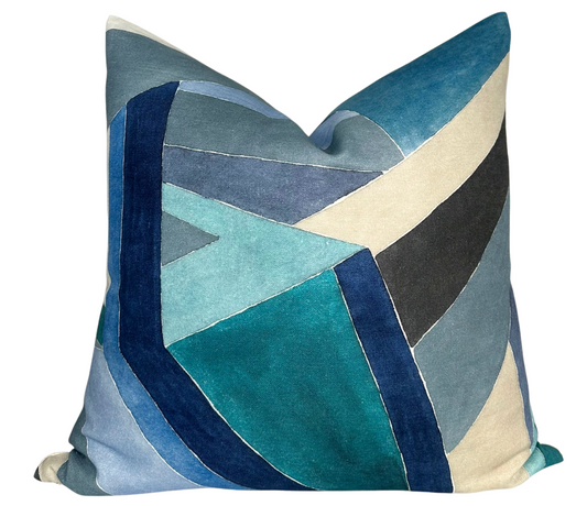 Roulade Pillow Cover in Navy Blue